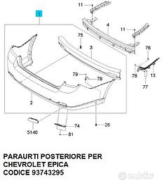 Paraurti posteriore epica 93743295