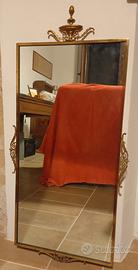 Specchio Modernariato Anni 50/60 Ottone e Fregi