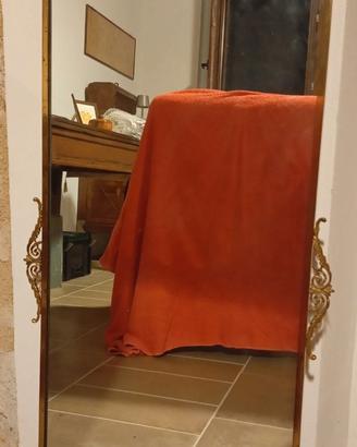 Specchio Modernariato Anni 50/60 Ottone e Fregi