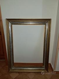 Cornice dorata grande d'epoca legno per specchio