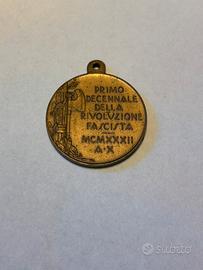 Medaglia Fascismo Benito Mussolini