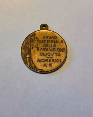 Medaglia Fascismo Benito Mussolini