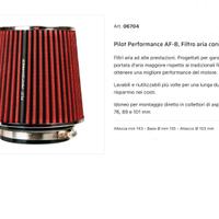 Filtro aria Conico Pilot Performance 8,