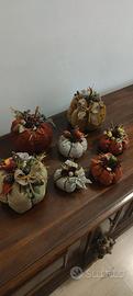 Zucche decorative in stoffa - fatte a mano