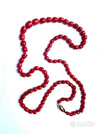 Set gioelli vintage in corallo rosso sardo