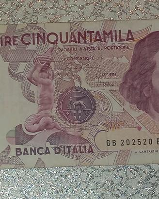 banconota 50.000 lire Bernini 