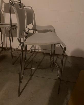 4 sgabelli Calligaris Air CB57 acciaio cromato