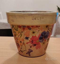 Vaso terracotta decoupage