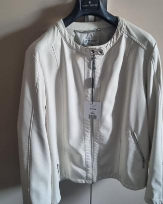 Giacca similpelle con cappuccio staccabile