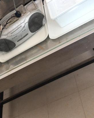 banco refrigerato pattumiera paletta acciaio