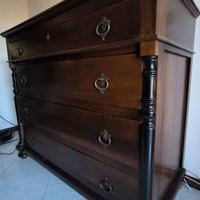 Comò Anticato Stile Impero - Legno Pregiato