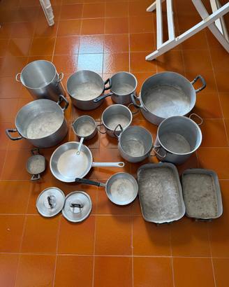 Set/Blocco 16+ Pentole e Teglie in Alluminio