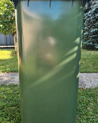 bidone carellato 2 ruote x raccolta verde