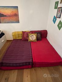 Letto indiano da terra in materassi di cotone