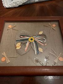 Vassoio in legno con decorazioni vintage