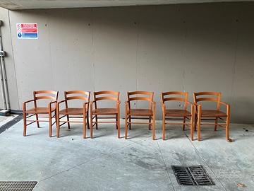 6 Sedie mod. Marocca, De Padova