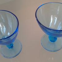 Coppette vetro azzurre