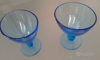 Coppette vetro azzurre