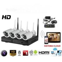 Kit videosorveglianza wireless full hd 4 telecamer