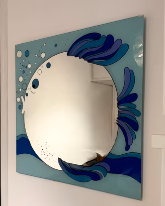 Specchio a forma di pesce 80x80