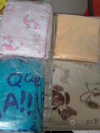 Copertine varie e set flanella x lettino 