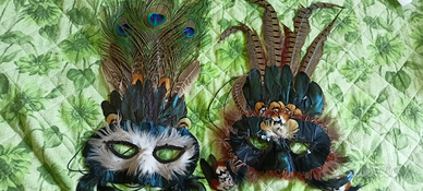 Maschere VINTAGE carnevale fatte a mano 1983