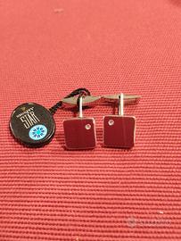 gemelli in argento e zircone