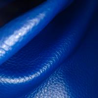 Scampolo di vera pelle colore blu
