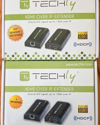 HDMI extender 1080p cat.6 fino 120mt - 1Tx -  2RX