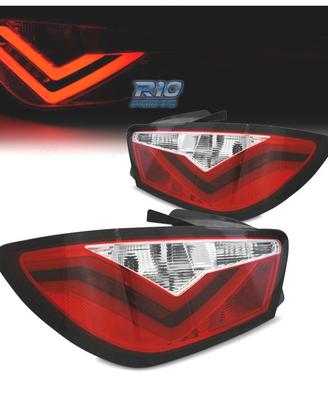 FANALI SEAT IBIZA 08-12 LIGHT BAR ROSSO CROMATO 3 