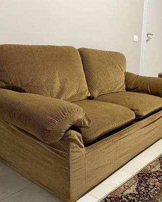 Divano letto marrone due posti