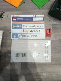 LEGO 7740 stickers treno custom repro pretagliati