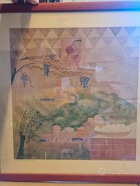 quadro stampa d'arte paesaggio veneto con cornice 