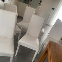 6 sedie in ecopelle