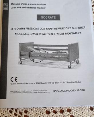 Letto multisezione con movimentazione elettrica