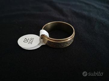 Anello a fascia bicolore Uomo/Unisex  mis. 20