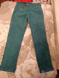 Pantaloni velluto verde Sergent Major