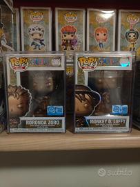 Funko Pop Luffy Zoro Bronze One Piece 25 anniversa