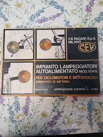 Impianto lampeggiatori autoalimentato ciclomotori