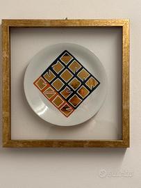 Remo Bianco piatto porcellana firmato e numerato