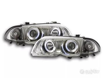 Coppia fanali cromati Angel eyes Bmw Serie 3 E46 1