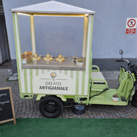 E carro ape gelateria foodtruck bike carretto