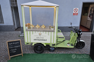 E carro ape gelateria foodtruck bike carretto