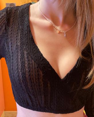 Elegante camicetta nera