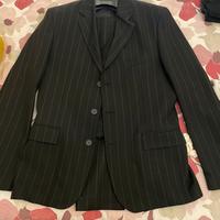 Abito uomo grigio scuro gessato