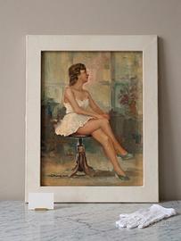 Quadro Olio su Tela Figura Femminile A. Brandi