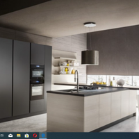 Cucina "Isola" con elettrodomestici come foto