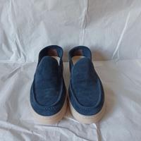 Scarpe mocassino blu Made in Italy