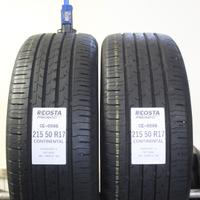 2 PNEUMATICI USATI 215 50 R17 95V CONTINENTAL