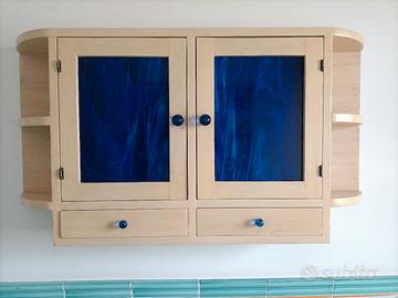 mobiletto in legno per bagno 